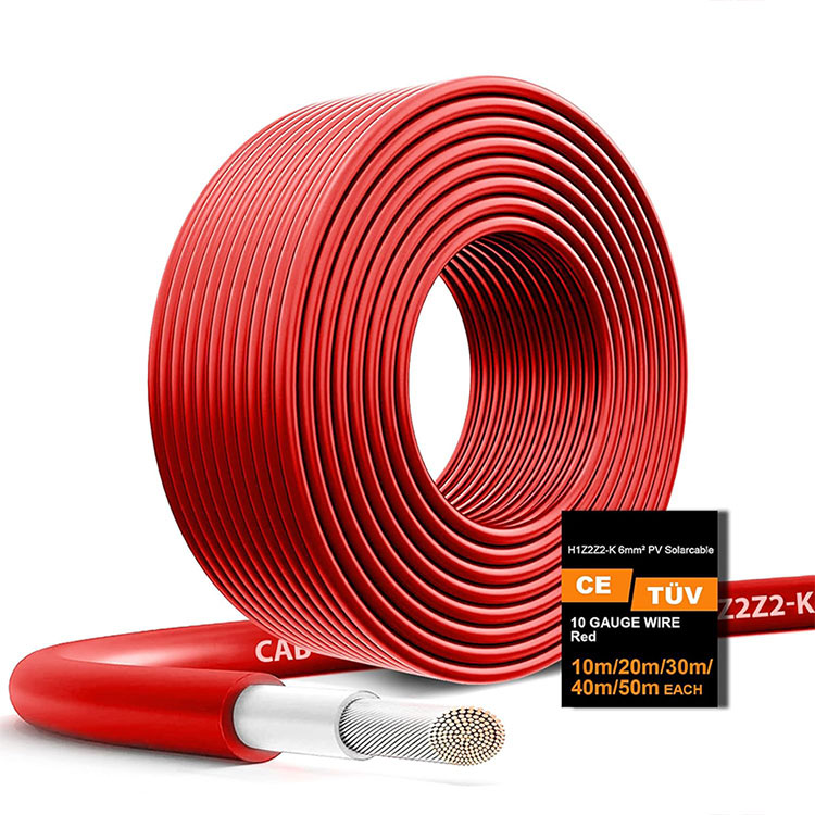 Heavy Duty Jordbegravelse Godkjent 6mm2 Red Solar Line