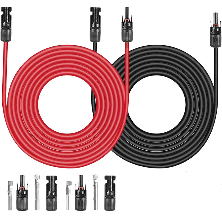 Solar skjøteledning 30 fot 10 AWG 6 mm2 solenergi kabel ledning